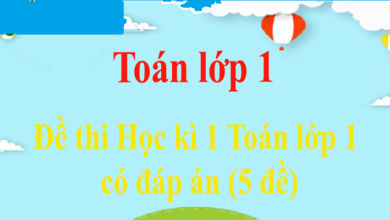 Đề Thi Học Kỳ 1 Lớp 1