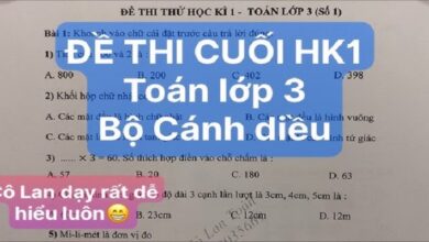 Đề thi toán lớp 3 học kỳ 1